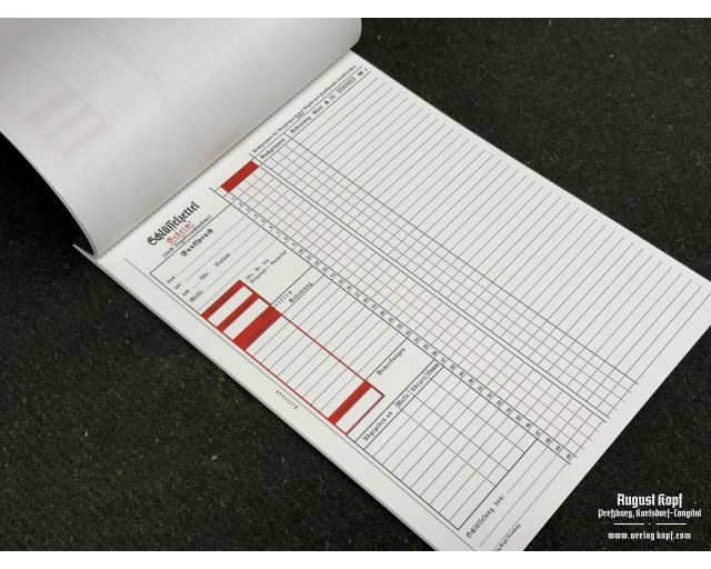Schlüsselzettel form - coding table 20 sheets A4