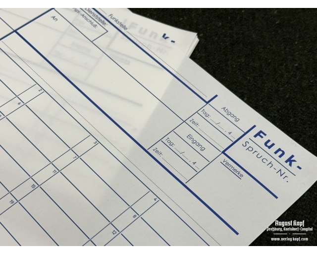 Funkspruch - message form 20pcs Blue