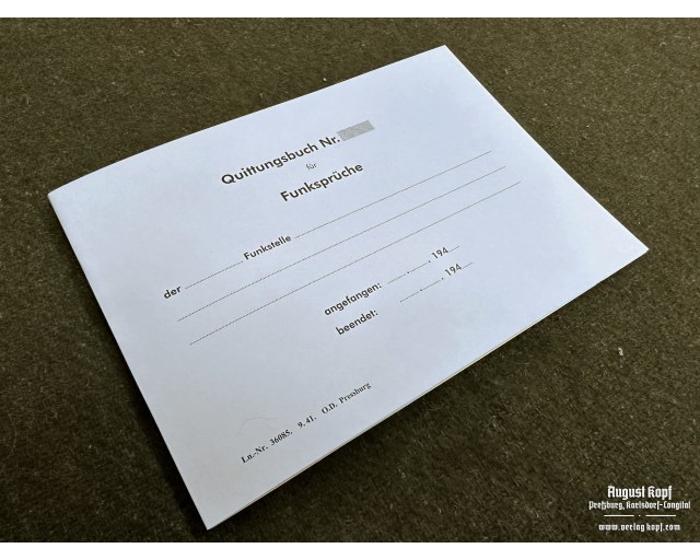 Record book for radio messages