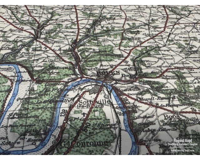 Sonderausgabe Heereskarte Rouen