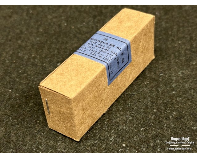 Empty box 16 Pistolenpatronen 08 type.3