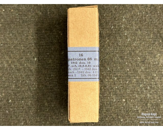 Empty box 16 Pistolenpatronen 08 type.3