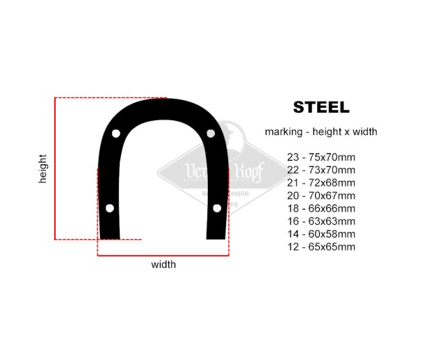 Pair of steel shoe plates - Hufeisenstiefel