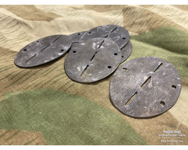 Erkennungsmarke - dog tag patinated zinc