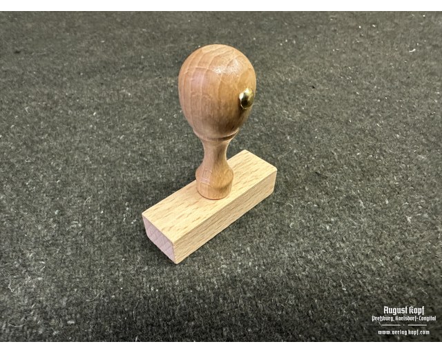 Stamp wooden handle - rectangle 16x50mm