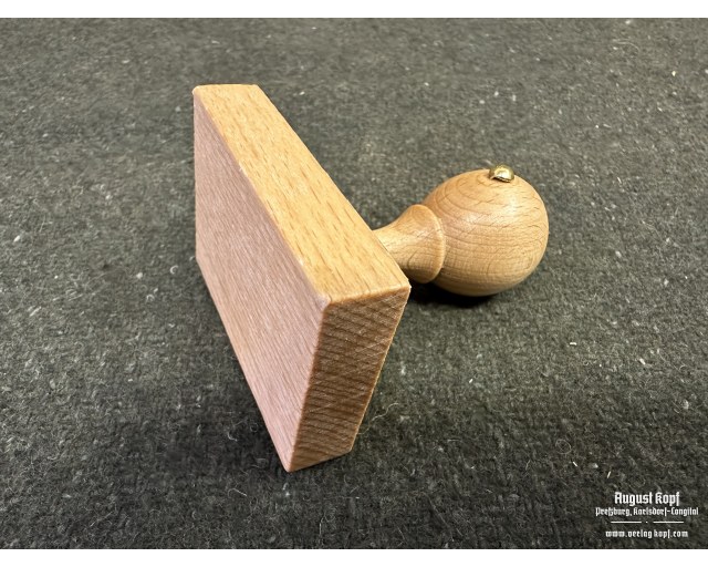 Stamp wooden handle - rectangle 40x60mm