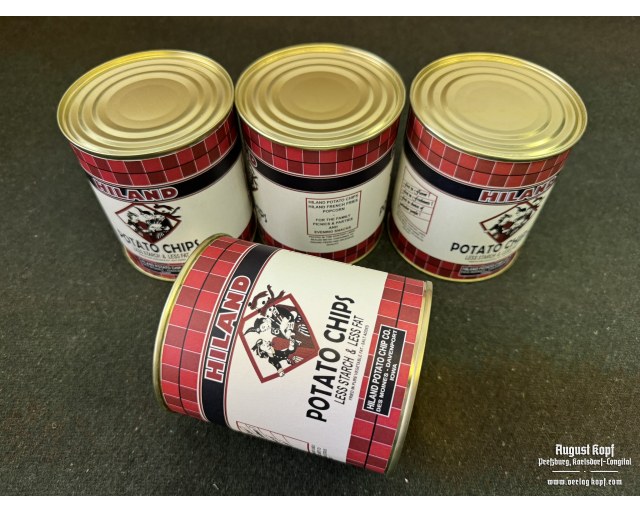 US can of HILAND potato chips