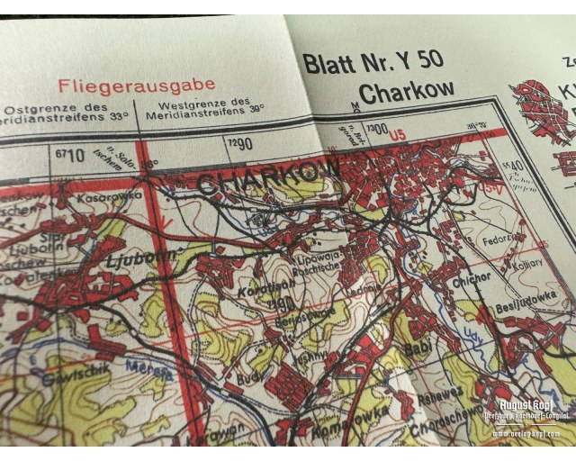 Deutsche Heereskarte Charkow Fliegerausgabe
