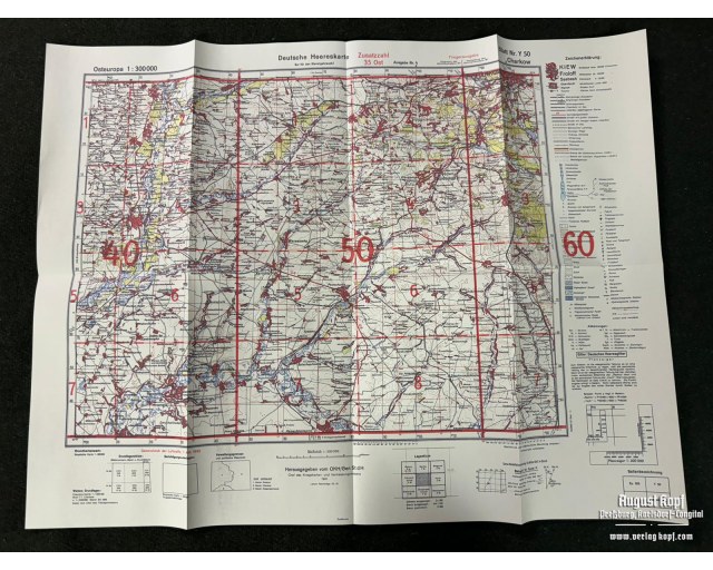Deutsche Heereskarte Charkow Fliegerausgabe