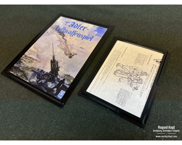 German box label frame A4