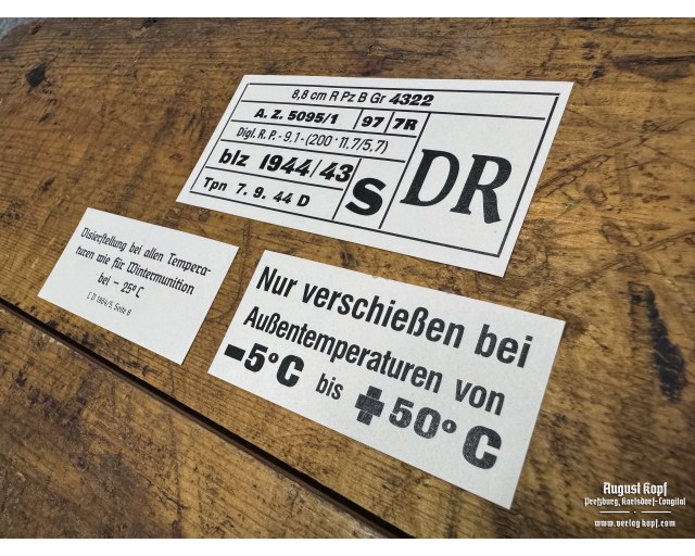 Panzerschreck box labels summer mun.
