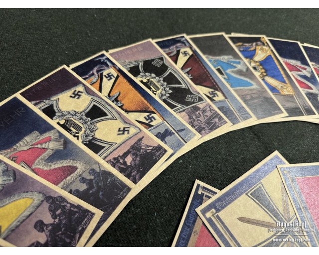 German Postcards set #13 army flags (18pcs)