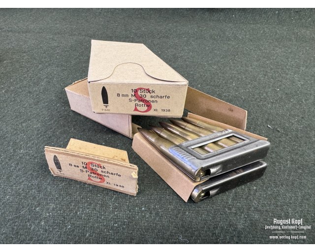 Empty Mannlicher 8mm M. 30 ammo box