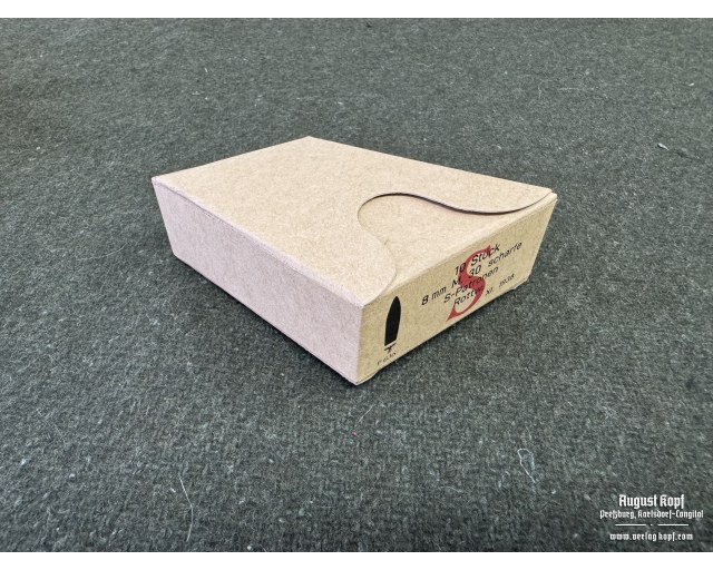 Empty Mannlicher 8mm M. 30 ammo box