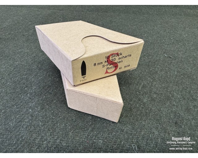 Empty Mannlicher 8mm M. 30 ammo box