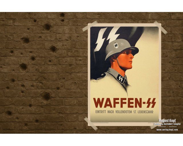Poster 85x60cm Waffen-SS recruitment