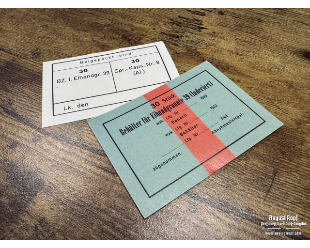 Eihandgranaten 39 box labels type1