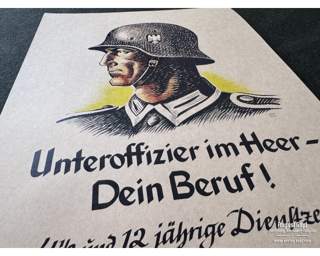 Poster 42x30cm Unteroffizier im Heer