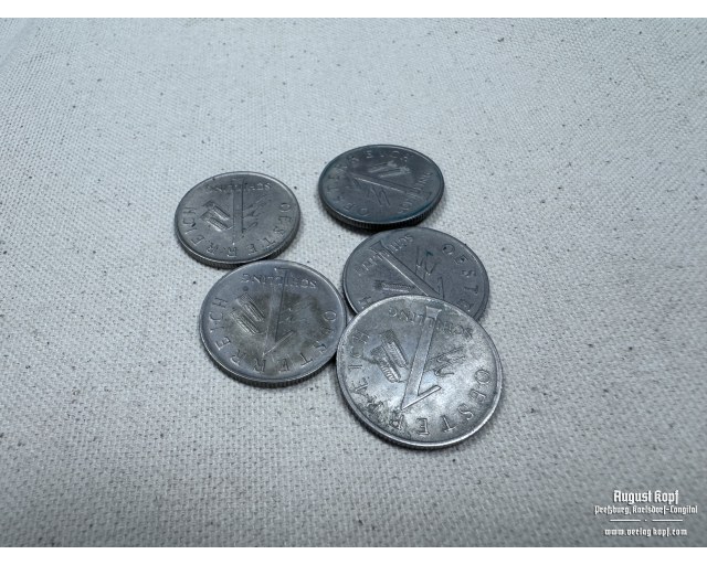 1 Schilling 1934 set of 5 coins
