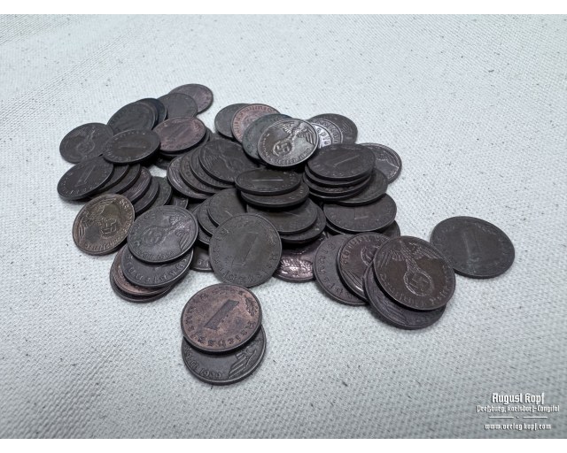 Bronze 1 Reichspfennig set of 10 coins