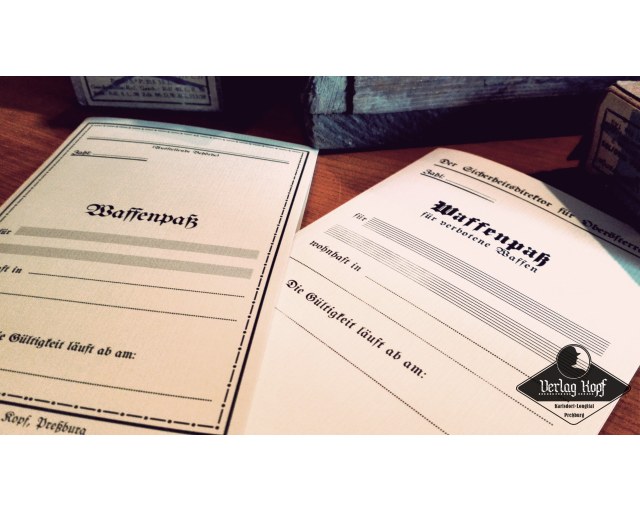 Waffenpasses set