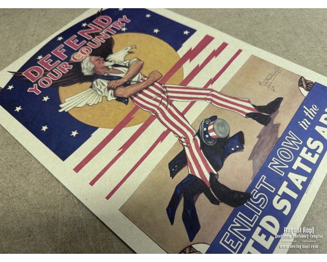 US Poster 42x30cm Defend your country