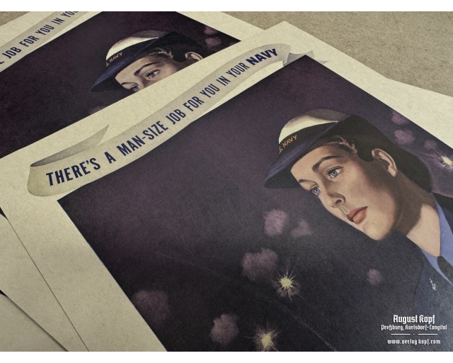 US Poster 42x30cm Navy