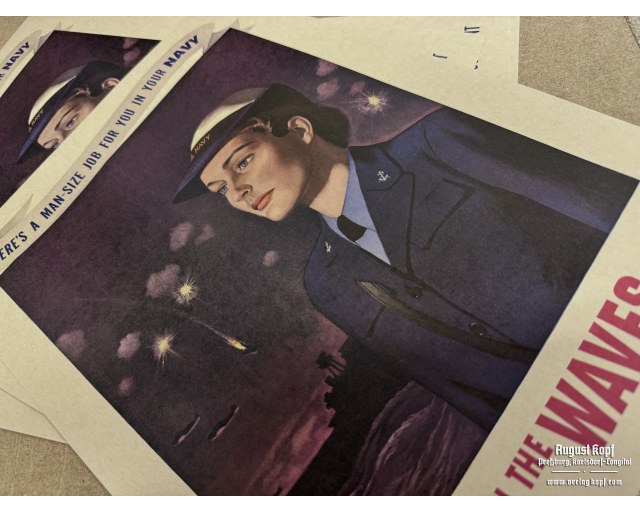 US Poster 42x30cm Navy