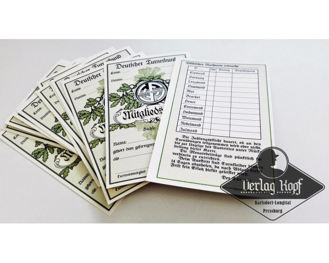 Deutscher Turnerbund - membership card set