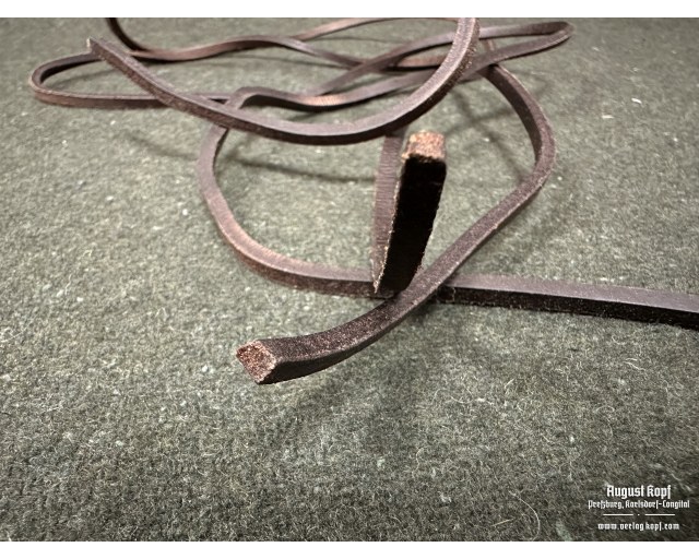 Leather laces 4mm brown square 2x 100cm