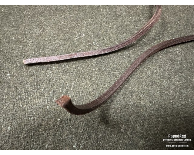 Leather laces 4mm brown square 2x 100cm