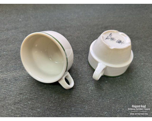 Pair of WH ceramic cups marked