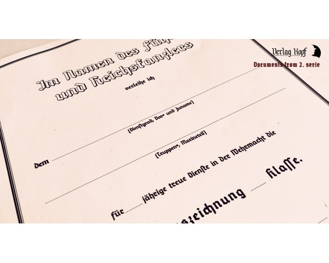 Dienstauszeichnung certificate