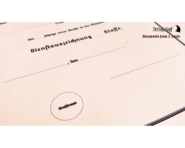 Dienstauszeichnung certificate