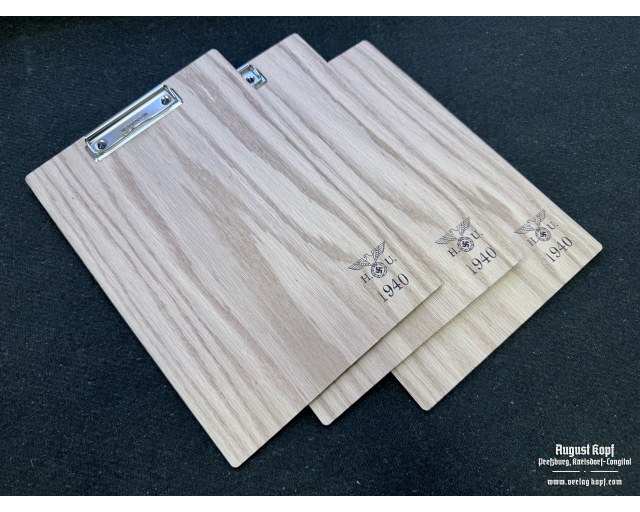 Wooden clip board marked