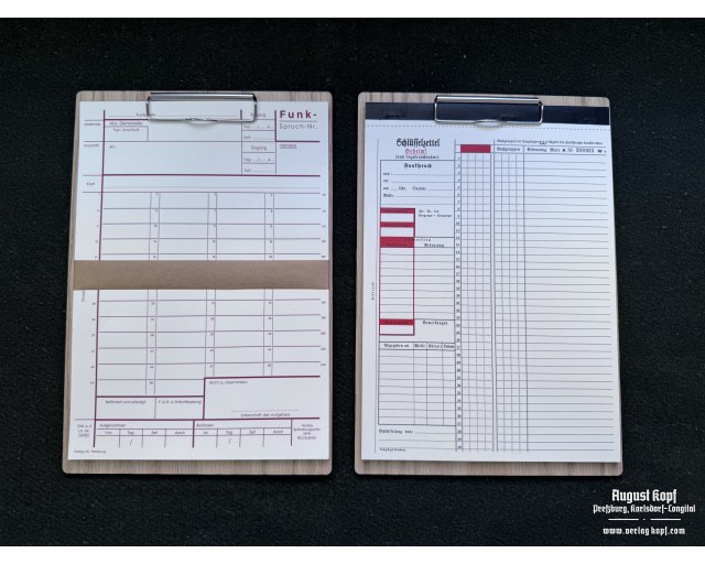 Wooden clip board marked