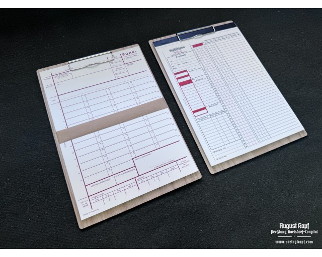 Wooden clip board marked