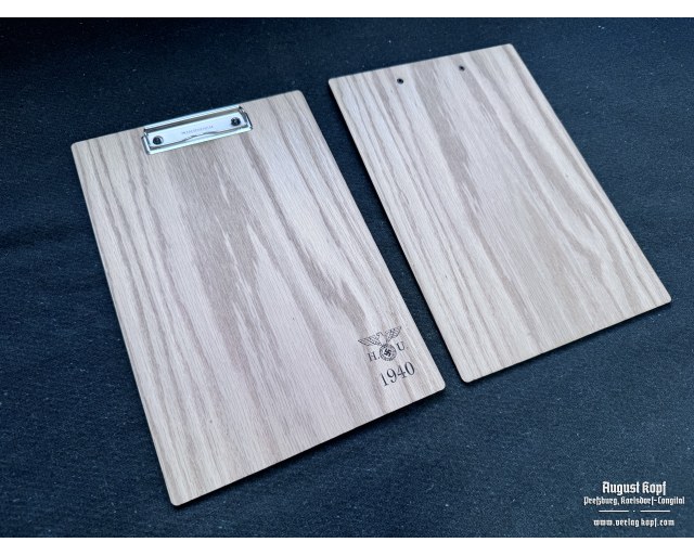 Wooden clip board marked