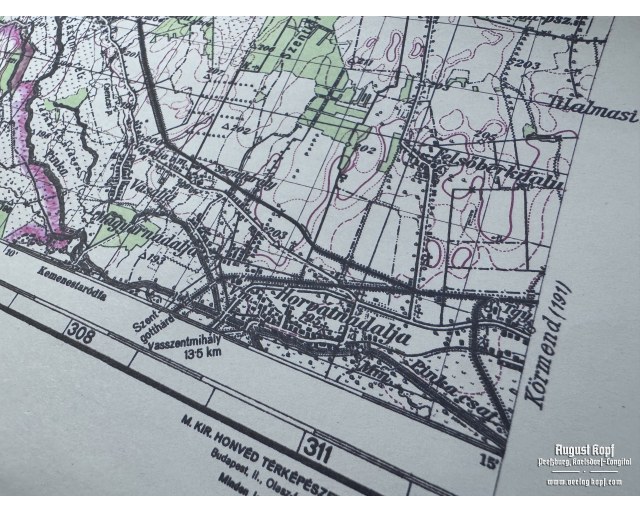 Hungarian map Pinkamindszent