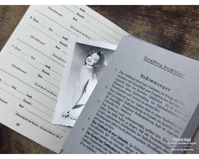Soldbuch insert - photos Ladies set