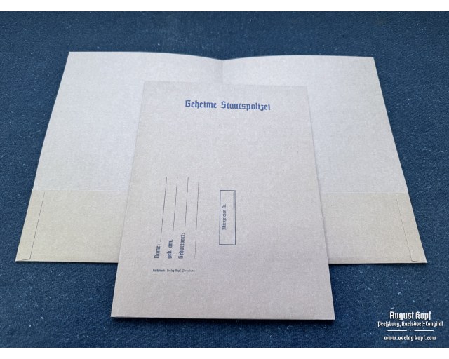 Cardboard folder Gestapo