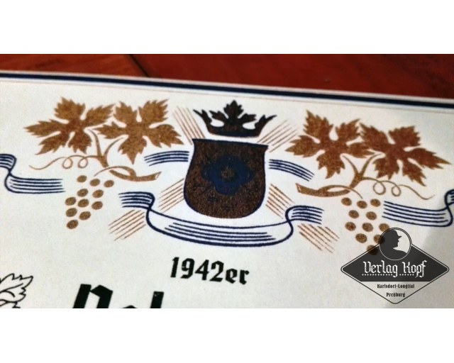 Wine Bottle label Nehrener 1942er