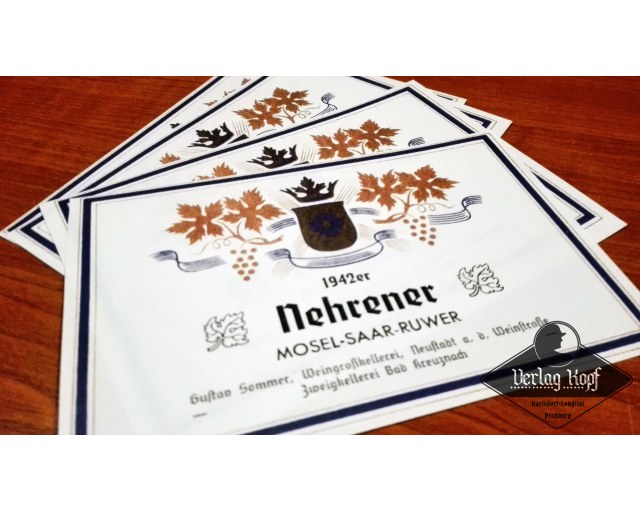 Wine Bottle label Nehrener 1942er