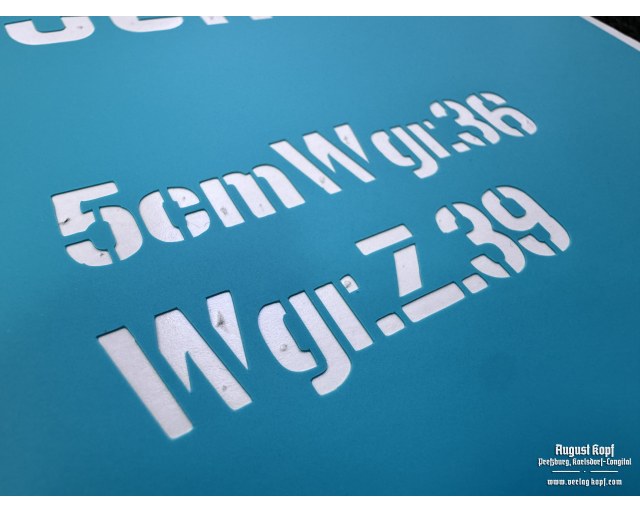 5 cm Granatwerfer 36 - metal box stencil