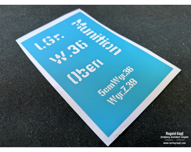 5 cm Granatwerfer 36 - metal box stencil