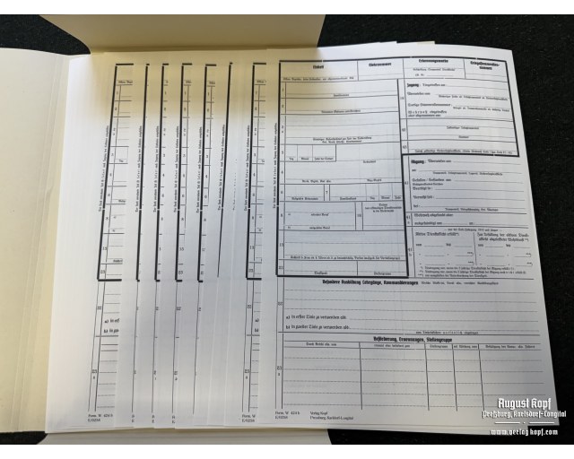 Kriegsstammrollenblatt - form 30pcs