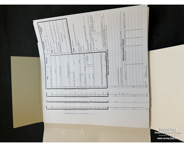 Kriegsstammrollenblatt - form 30pcs