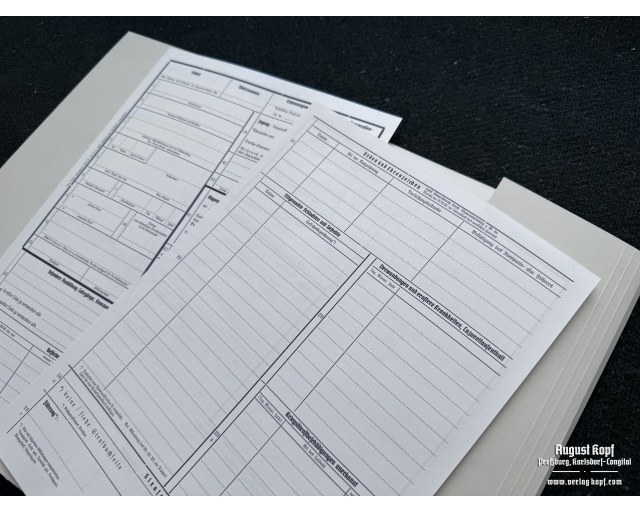Kriegsstammrollenblatt - form 30pcs