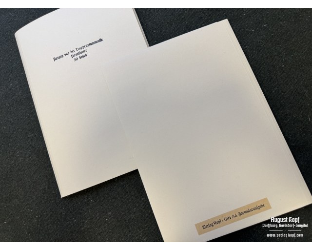 Truppenstammrollenblatt Auszug - 30pcs