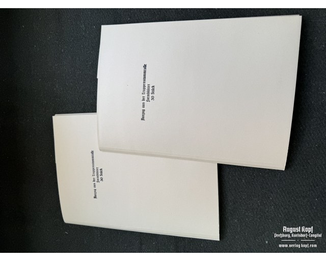 Truppenstammrollenblatt Auszug - 30pcs